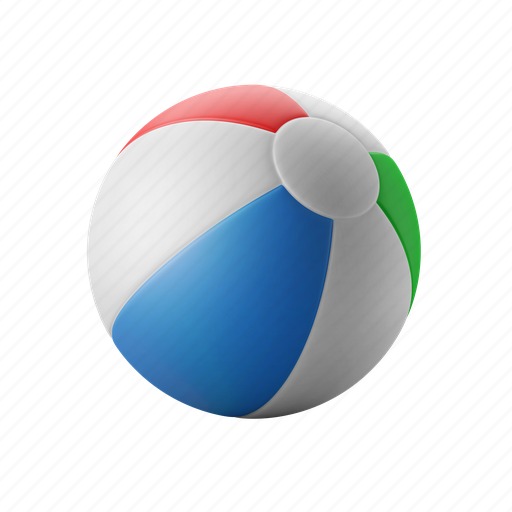 Beachball, inflatable, beach, sport, summer 3D illustration - Download on Iconfinder