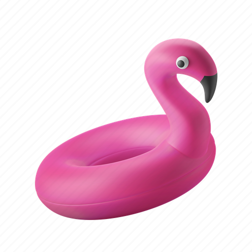 Flamingo, inflatable, party, summer, pool 3D illustration - Download on Iconfinder