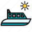 boat, sea, ship, speed, transport 