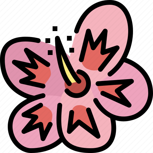 Beach, floral, flower, hibiscus, season, summer, tropical icon - Download on Iconfinder