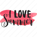 summer, vacation, holiday, travel, beach, love, sticker