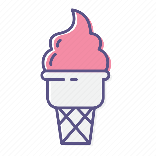 Cone, dessert, food, ice-cream, icecream, sweet, waffle icon - Download on Iconfinder