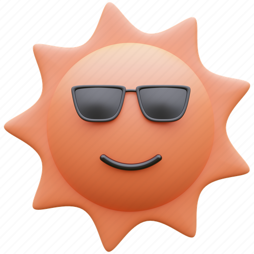 Sun, sunshine, summer, holiday 3D illustration - Download on Iconfinder