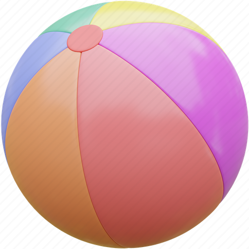 Beach ball, summer, holiday, beach 3D illustration - Download on Iconfinder