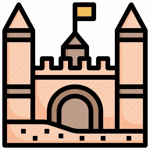 Castle, fortress, monument, medieval, fantasy icon - Download on Iconfinder