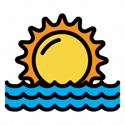 Beach, holiday, summer, sun, sunny, sunrise, sunset icon - Download on Iconfinder