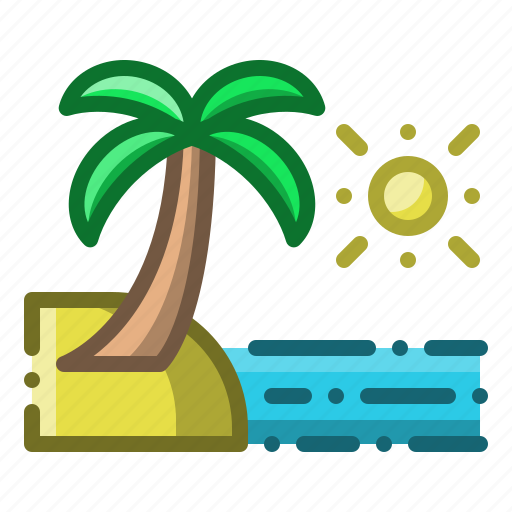 Beach, sea, summer, holiday, coconut tree icon - Download on Iconfinder