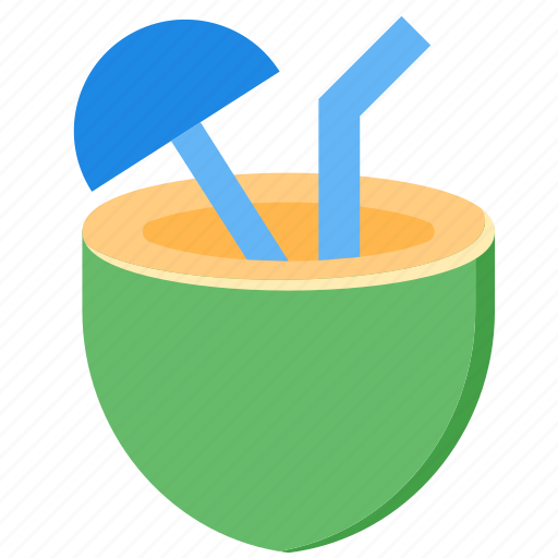 Coconut, food, healthy, holiday, ice coconut, summer, travel icon - Download on Iconfinder
