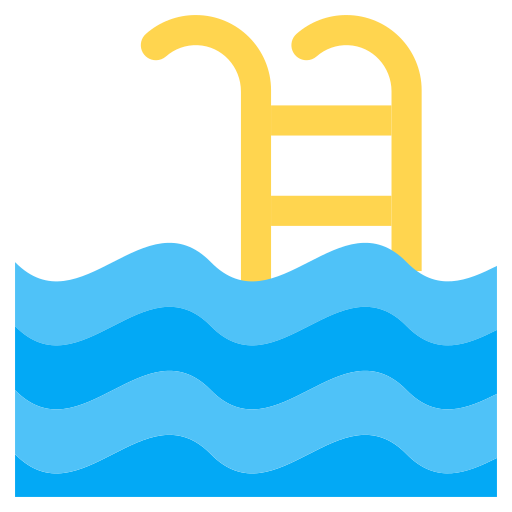 Pool, stair, summer, swim, swimming, vacation, water icon - Free download