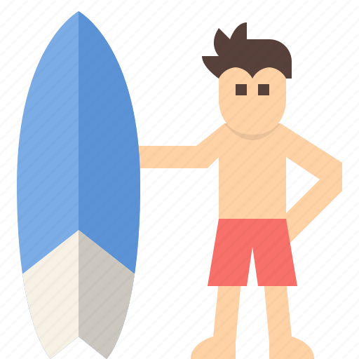 Beach, man, sea, season, summer, surfboard, surfing icon - Download on Iconfinder