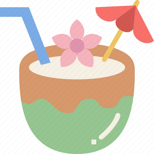 Beach, coconut, drink, season, summer, vacation, water icon - Download on Iconfinder