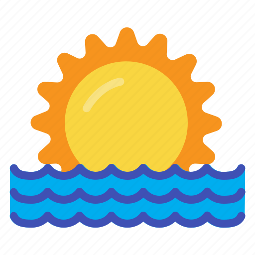 Beach, holiday, summer, sun, sunrise, sunset, vacation icon - Download on Iconfinder