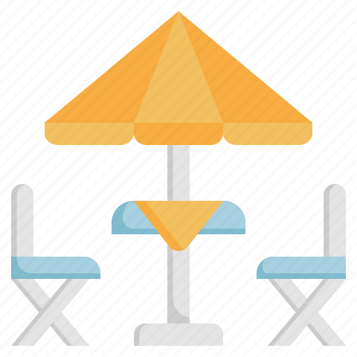 Terrace, furniture, and, household, sun, umbrella, chair icon - Download on Iconfinder