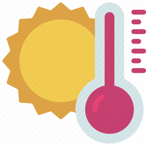 Hot, sun, temperature, sunny, thermometer, heat icon - Download on Iconfinder