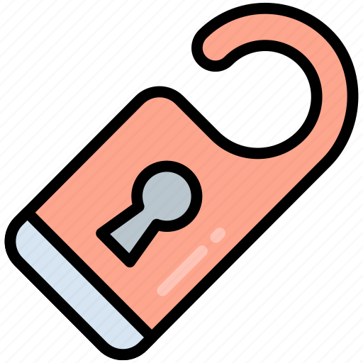 Door, hotel, label, tag, hanger, do not disturb, doorknob icon - Download on Iconfinder