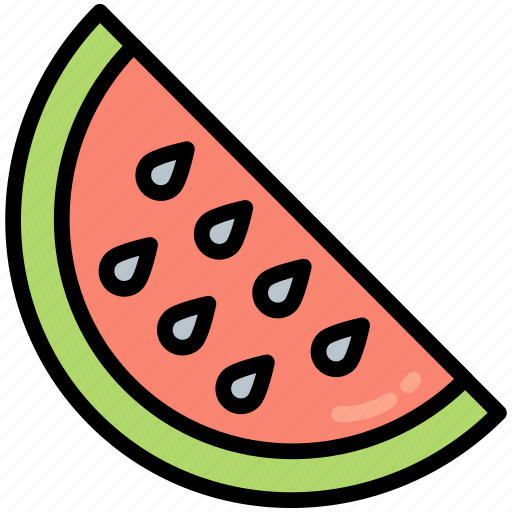 Food, fruits, watermelon, slice, summer, vacation, water icon - Download on Iconfinder