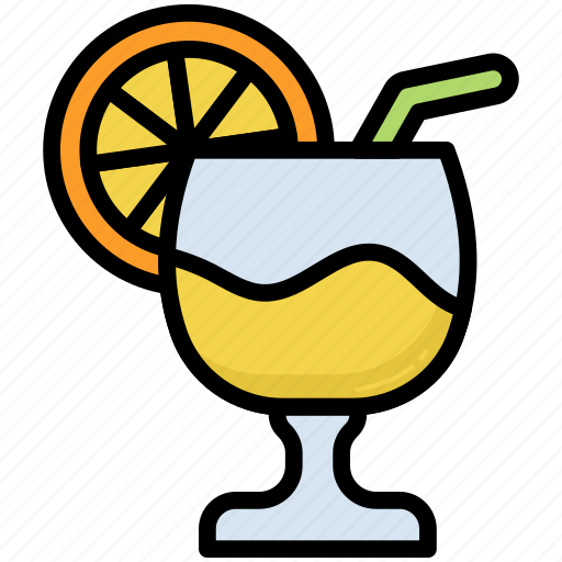Drink, juice, refreshment, glass, summer, lemon, vacation icon - Download on Iconfinder