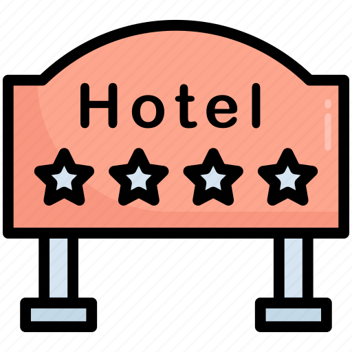 Hanging board, hotel, info board, four-star, signboard, service, sign icon - Download on Iconfinder
