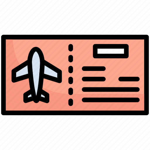 Ticket, tourism, travel, boarding pass, flight, plane, tourist icon - Download on Iconfinder
