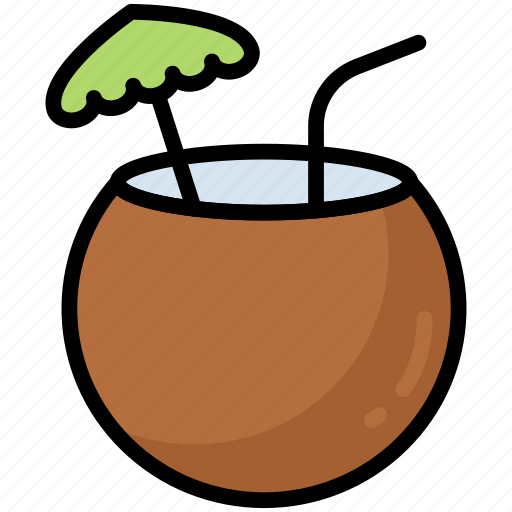 Coconut, drink, milk, summer, beach, juice, vacation icon - Download on Iconfinder