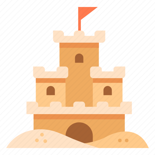 Beach, castle, childhood, play, sand, sandcastle, summer icon - Download on Iconfinder
