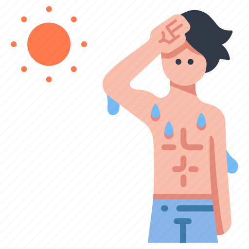 Heat, hot, people, person, summer, sweat, temperature icon - Download on Iconfinder