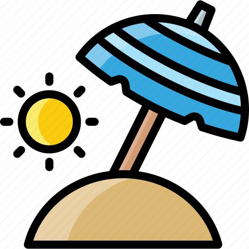 Beach, holiday, sand, summer, travel, umbrella, vacation icon - Download on Iconfinder
