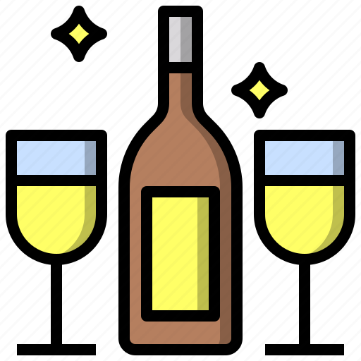 Alcohol, alcoholic, celebration, champagne, drinks, glass, refreshment icon - Download on Iconfinder
