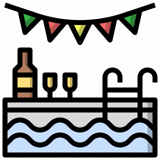 Celebration, party, pool, summer, swimming icon - Download on Iconfinder