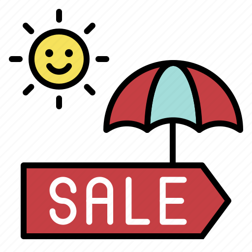 Sale, sign, summer, sunny, umbrella, vacation icon - Download on Iconfinder