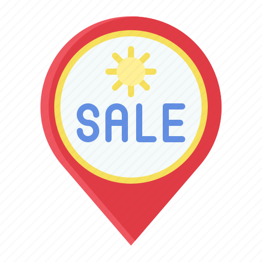 Location, pin, place, sale, summer icon - Download on Iconfinder