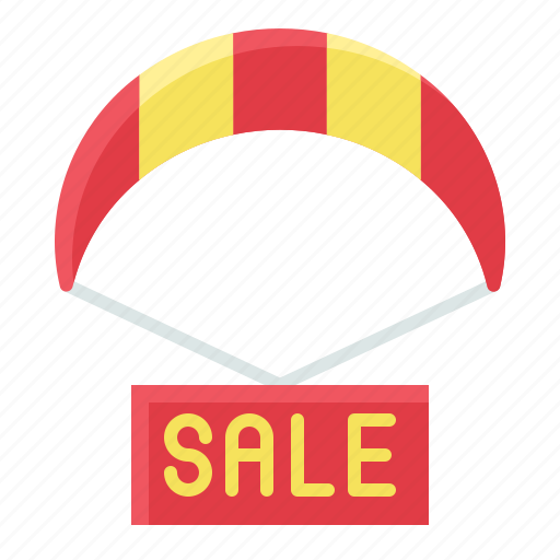 Parachute, sale, shopping, sign, summer icon - Download on Iconfinder