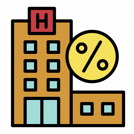 Building, discount, hostel, hotel, sale, summer, travel icon - Download on Iconfinder