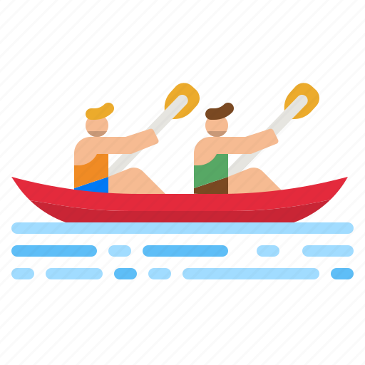 Canoe, canoeing, rafting, kayak, transportation icon - Download on Iconfinder