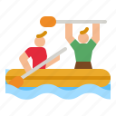 rafting, sport, competition, kayak, summertime