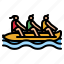 boat, banana, water, activity, sport 