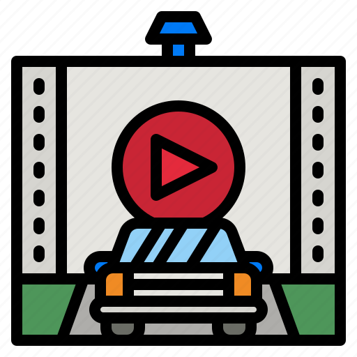 Cinema, drive, outdoor, transportation, entertainment icon - Download on Iconfinder