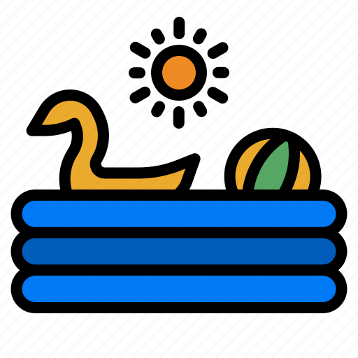 Pool, rubber, swimming, kid, summertime icon - Download on Iconfinder