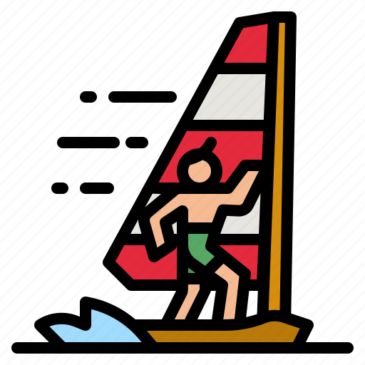 Windsurf, windsurfing, surfing, summer, sport icon - Download on Iconfinder