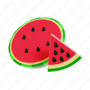 watermelon, fruit, slice, food, fresh, sweet, healthy 