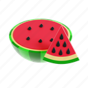 watermelon, fruit, slice, food, fresh, sweet, healthy
