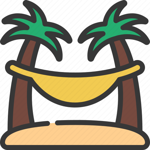 Beach, hammock, pal, trees icon - Download on Iconfinder