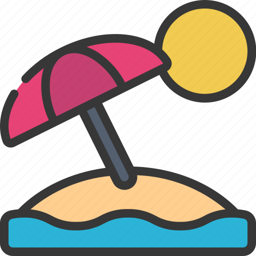 Beach, vacation, holiday, palmtree, sun icon - Download on Iconfinder