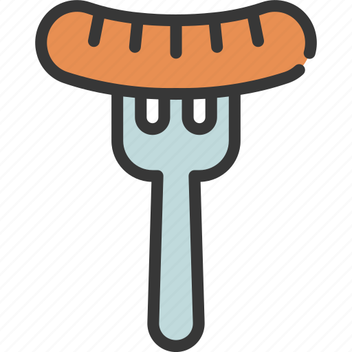 Grilled, sausage, fork, grill, barbeque icon - Download on Iconfinder