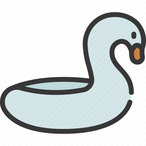 Inflatable, pool, swan, float, toy icon - Download on Iconfinder