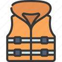 lifejacket, floating, ocean, water, accessory