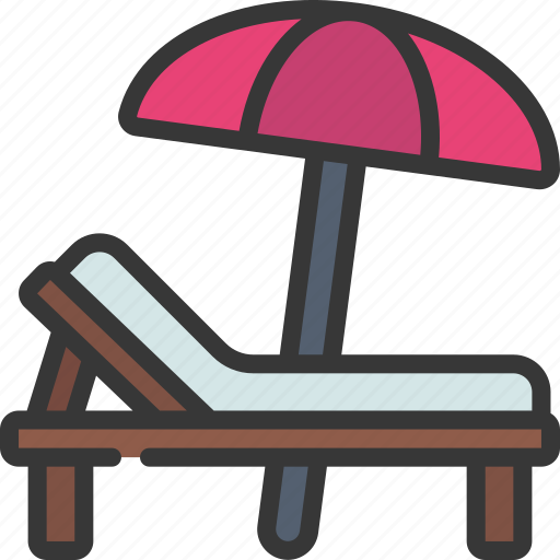 Sun, lounger, lounge, holiday, vacation icon - Download on Iconfinder
