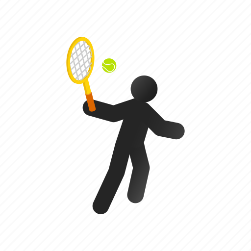 Game, isometric, leisure, player, racket, sport, tennis icon - Download on Iconfinder