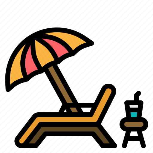 Beach, chair, relax, summer, travel icon - Download on Iconfinder