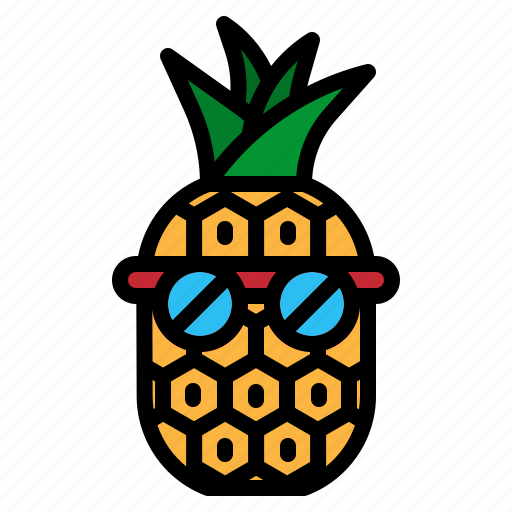 Fruit, fruits, pineapple, sunglasses, tropical icon - Download on Iconfinder